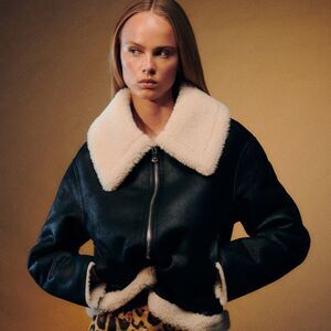 Mango SHEARLING COLLAR JACKET